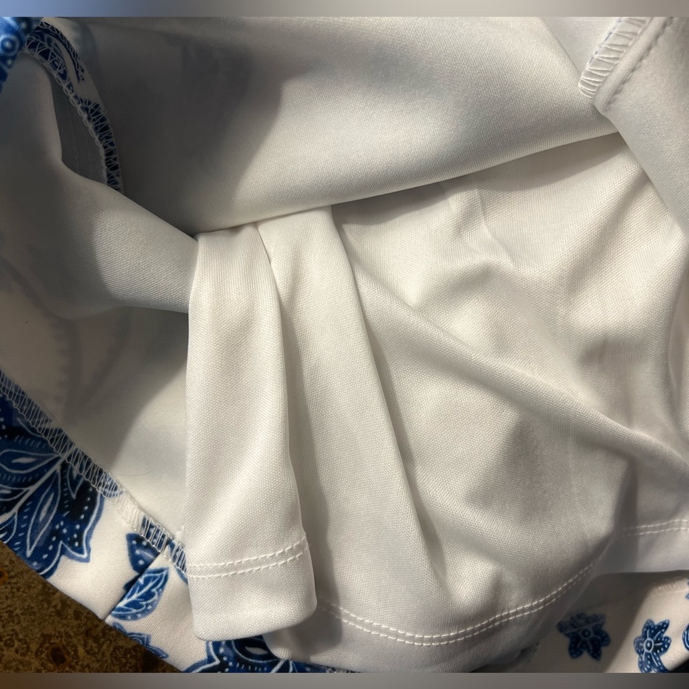 New Calvin Klein Floral Blue & White Mini Sheath Dress - Sz 4 - Picture 9 of 12